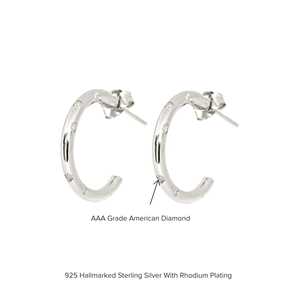 Ornate <b>14K</b> <b>Gold</b> Half <b>Hoop</b> <b>Earrings</b> Trendy Fruit & Geometric Pattern Rhodium & <b>Gold</b> Plated Zircon Pearl Stones for Weddings Gifts - Product Image 2