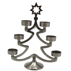 Bougeoir en métal décoratif pour la maison bougeoir en placage d'étain pour mariage et fête décor fait à la main en vrac - Product Image 1