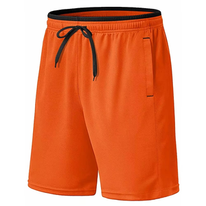 Vente en gros de shorts en maille pour hommes en polyester 100% Style de rue solide personnalisable coupe-vent athlétique Service OEM d'entraînement - Product Image 5