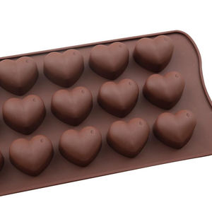 Molde de silicona con forma de corazón con hoyuelos para Chocolate, día de San Valentín, amor, Goma y azúcar, dulces, pasteles, moldes de jabón, OEM personalizados - Product Image 5