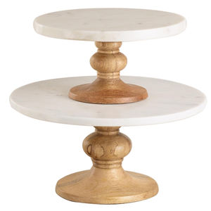 Vajilla de calidad sostenible respetuosa con el medio ambiente, soporte para servir pasteles, soporte redondeado de Metal para servir pasteles para uso en fiestas de cumpleaños - Product Image 5