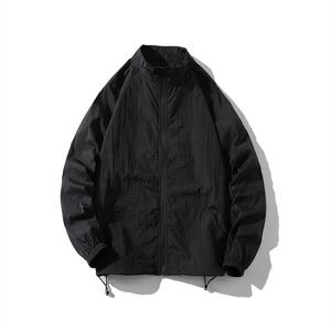 Chaqueta de cuero de manga corta bordada con cremallera Bomber de trabajo de parche de alta calidad personalizada para hombre - Product Image 4