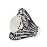 Top qualité 925 argent Sterling Midi Design bague classique naturel bleu Flash Labradorite pierres précieuses vêtements quotidiens bijoux pour les mariages