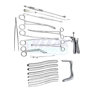 REEAX Enterprises, juego de curetaje de dilatación de acero inoxidable de alta calidad, instrumentos DNC para bases quirúrgicas de ginecología - Product Image 1