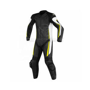 Traje de cuero para motocicleta con armadura de cuerpo completo y diseño de carreras para una máxima protección Traje de cuero para motocicleta profesional - Product Image 6