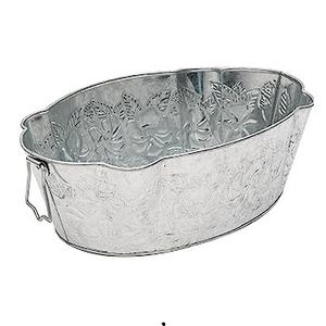 Jardinières à fleurs design gravé Fournitures de jardin Pots de jardinière design galvanisés faits à la main Jardinière élégante classique - Product Image 1