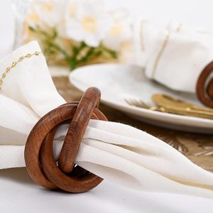 Servilleteros decorativos para esposas, servilleteros, decoración de mesa para bodas y fiestas con madera, Navidad y reuniones familiares - Product Image 2