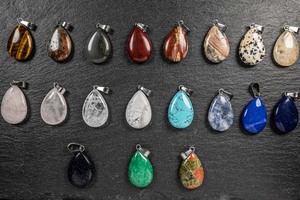 Impressionnant mélange de pierres précieuses pendentif poire forme 925 direction argent concepteur à la mode bijoux faits à la main pour cadeau d'anniversaire pour elle - Product Image 5