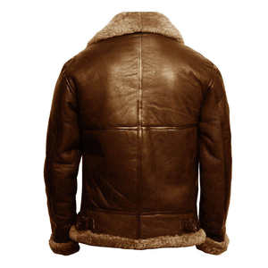 <b>jacket</b> for <b>men</b> Sheepskin Wholesale High Quality <b>Men</b> <b>Fur</b> Leather <b>Jacket</b> Shearling Sheepskin Aviator Winter And Custom Logo - Product Image 2