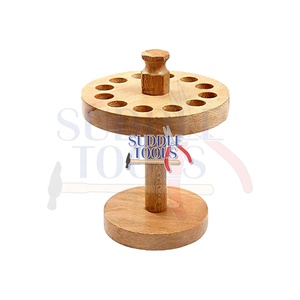 Estante de soporte de herramientas redondas de madera Natural para trabajos de joyería Colgar y sujetar colocadores y herramientas para orfebre y Plateros - Product Image 1