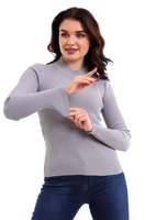 Suéter de cuello alto para mujer, manga larga, ajuste cálido, OEM personalizado, Jersey multicolor