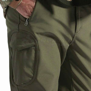 Pantalon de poche cargo décontracté en coton pour hommes, coupe ample à séchage rapide, style long à la mode, fermeture à la taille élastique, design plat - Product Image 5