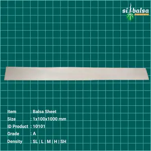 Other Timber Minimalist Type Material Package Custom Price Wholesale Pallet Super Light Density Balsa Sheet 1mm Indonesia