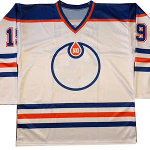 Jersey de Hockey sobre Hielo Personalizado con Logotipo del Equipo, Cuello en V, Transpirable, de Poliéster, Manga Larga, Sublimado, MOQ Bajo - Product Image 2