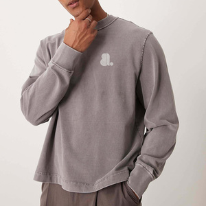 เสื้อยืดซักกรดแขนยาวสำหรับผู้ชายเสื้อยืดซักกรดแขนยาวสำหรับผู้ชายเสื้อยืดซักแบบย้อนยุคโลโก้ได้ตามต้องการ - Product Image 1