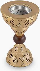 Fantastique support décoratif Mabkhara plus grande qualité brûleur Bakhoor en métal noir avec porte-encens à base martelée - Product Image 4