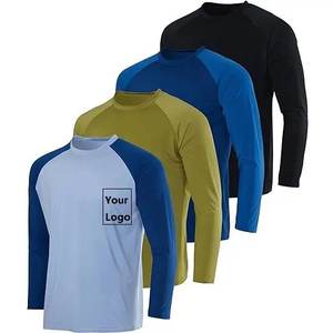 Vente en gros 100% coton T-shirts à manches longues pour hommes 200 Gsm uni solide de haute qualité Logo personnalisé imprimé broderie - Product Image 5