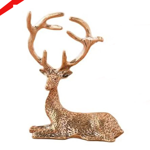 รูปปั้นตกแต่งอลูมิเนียมโลหะสีทองสำหรับห้องนั่งเล่นและสำนักงาน - Product Image 1