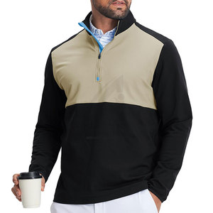Pull de golf de qualité supérieure en tissu extensible avec fermeture éclair quart de tour, vêtement de sport pour toutes les saisons, fabriqué au Pakistan - Product Image 2