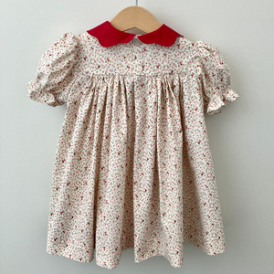 Vestido de lino suave hecho a mano para niñas pequeñas, estilo informal para el primer cumpleaños de niños pequeños, OEM hecho en Vietnam - Product Image 6