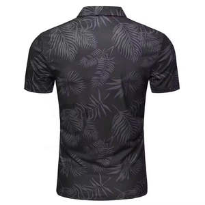 Chemises de golf classiques à rayures extensibles dans les quatre sens personnalisées pour hommes 92% polyester 8% élasthanne Chemises polo pour hommes - Product Image 5