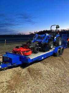 Mini-tracteur avec moteur EPA, chargeur frontal et pelle arrière, tondeuse à gazon polyvalente pour la ferme, prix bas, 23 CV, 4 roues motrices, chargeur frontal EPA - Product Image 3