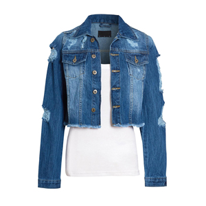 Vente en gros, best-seller, veste en jean décontractée pour femmes de haute qualité, bleu d'hiver, manches longues, grande taille, 100% coton respirant - Product Image 2