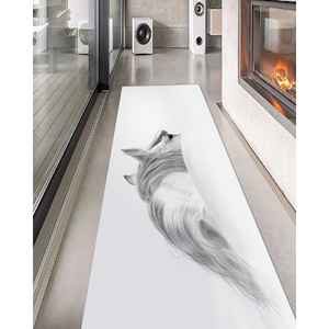 Alfombras Blancas para Caballos, Alfombra de Regalo para Amantes de los Caballos, Alfombras Blancas, Alfombras de Animales, Alfombra Personalizada, Alfombra de Terciopelo - Product Image 4