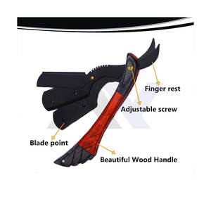 Navaja de Afeitar Profesional para Hombre, Hecha a Mano, con Mango de Madera Elegante, Estuche, Soporte para Navaja de Barbero, Afeitado Suave - Product Image 5