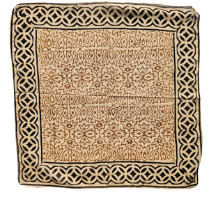 ผ้าเช็ดหน้าผ้าโพกศีรษะพิมพ์ลายผ้าคอตตอน100% สีเหลืองเช็ดมือนุ่มและซักได้ทรงสี่เหลี่ยม - Product Image 3