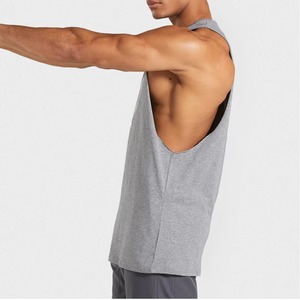 Camiseta sin mangas que absorbe la humedad para hombre, camisa de talla grande transpirable de tejido de punto ligero con estilo muscular - Product Image 2