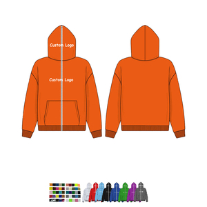 เสื้อฮู้ดผู้ชายแบบมีซิปเต็มตัว ผ้าฟลีซหนานุ่ม ไซส์ใหญ่พิเศษ กันลม เป็นมิตรกับสิ่งแวดล้อม พร้อมโลโก้สั่งทำพิเศษ สำหรับฤดูหนาว - Product Image 6