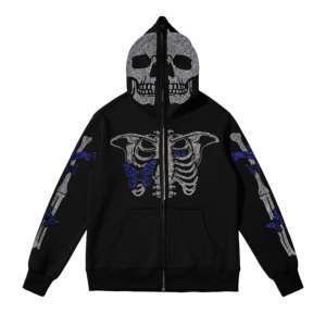 Vente chaude Zip Hoodie Noir Blanc Cosmic Design Bold Graphic Print Trendy Unisex Urban Sweatshirt Front Streetwear Hoodie - Product Image 3