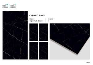 Azulejos de Porcelana con Acabado Espejo Súper Negro, Alto Brillo, 60x120cm, Azulejos de Lujo para Pisos y Paredes para Hogares - Product Image 2