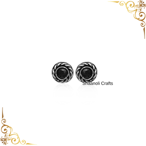 ต่างหูสแตนเลสสตีลสีเงินสไตล์โบราณดีไซน์หมุดคุณภาพสูงดีไซน์สวยงามกรอบการตั้งค่าครบรอบ - Product Image 2