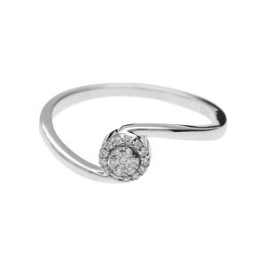 Bague design gracieuse en or 14 carats avec grappe de diamants naturels ronds, tenue élégante et sophistiquée au quotidien - Product Image 5