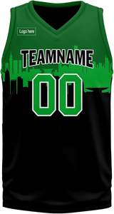 Tenue de basketball personnalisée pour adultes, maillot d'équipe, uniformes d'équipe scolaire, imprimés par transfert thermique, respirants, évacuant l'humidité, ensembles à séchage rapide - Product Image 2