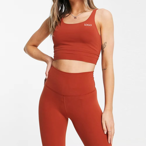 Ensemble de sport pour femme élégant et unique, ensemble de yoga, jogging, fitness, soutien-gorge de sport et leggings, fessier galbé, vêtements de sport en spandex/nylon - Product Image 3