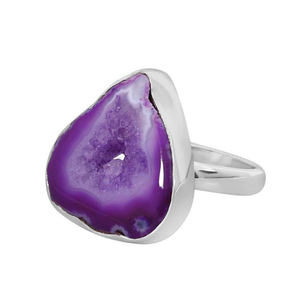 แหวนสเตอร์ลิงเงินสไตล์คลาสสิกที่มีเพชรอัญมณีโมราสีม่วงธรรมชาติ925การตั้งค่าแบบฝังควอตซ์สำหรับงานแต่งงาน - Product Image 1