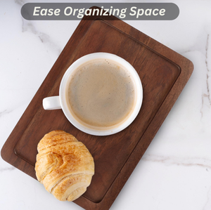 Plateau de service en bois d'acacia durable pour les collations au thé et au café et l'utilisation décorative - Product Image 6