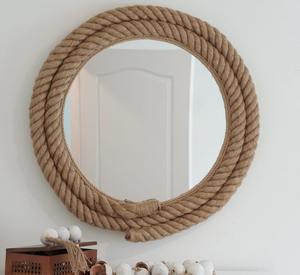 Miroir mural décoratif en bois et résine de style Art déco européen de haute qualité, incrustation en nacre, décoration d'anniversaire, disponible en gros - Product Image 5