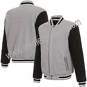 Chaqueta Varsity de Invierno Personalizada de Alta Calidad para Hombre con Cuello Alto y Logotipo Frontal, Tejido de Lana de Secado Rápido - Product Image 1