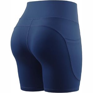 Women Yoga Shorts OEM <b>leggings</b>, Seamless, High Waist shorts with <b>pockets</b> - Product Image 6