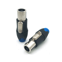 Adaptador de cable macho de 4 pines NL4FX Power Pug Locking Speaker Conector XLR Compatible con amplificador de audio Speakon
