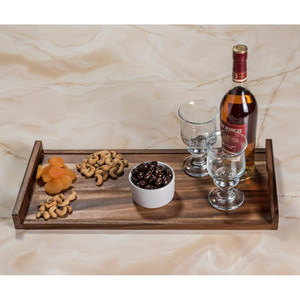 Plateau de service rectangulaire en bois massif rustique de la meilleure qualité en gros pour la décoration intérieure porte-accessoires fabriqué au Vietnam usine - Product Image 4