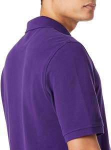 Camiseta de polo de golf de manga corta sólida para hombre, camiseta de polo de punto lisa de 210g/m2 - Product Image 4