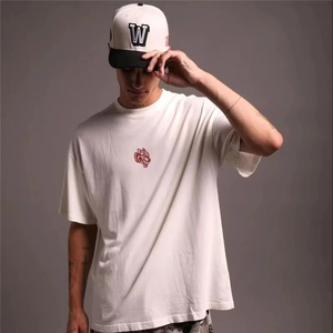 2025ใหม่เสื้อยืดออกกำลังกายแฟชั่นพิมพ์ลายหัวหมาป่าสุดคลาสสิกสำหรับผู้ชายอินเทรนด์ทำจากแขนสั้นแท้ - Product Image 2