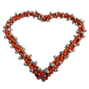 Artisanat personnalisé fer/perles suspendus coeur tenture murale décor nickelage pour la décoration de noël à la main - Product Image 1