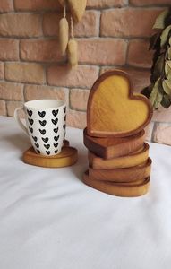 Posavasos de madera de alta calidad con flores de Navidad, posavasos con diseño de logotipo personalizado, manteles individuales de sublimación de corcho, posavasos para bebidas - Product Image 5