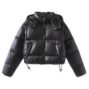 Ropa de invierno transpirable personalizada para mujer Chaquetas de burbujas con cremallera acolchada - Product Image 2